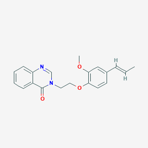 molecular formula C20H20N2O3 B5740167 3-{2-[2-methoxy-4-(1-propen-1-yl)phenoxy]ethyl}-4(3H)-quinazolinone 