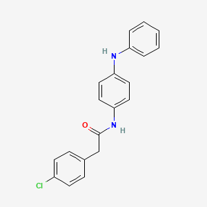 molecular formula C20H17ClN2O B5740180 N-(4-anilinophenyl)-2-(4-chlorophenyl)acetamide 