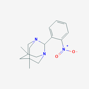 molecular formula C16H21N3O2 B5740207 5,7-dimethyl-2-(2-nitrophenyl)-1,3-diazatricyclo[3.3.1.1~3,7~]decane 