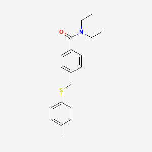 molecular formula C19H23NOS B5740214 N,N-diethyl-4-{[(4-methylphenyl)thio]methyl}benzamide 