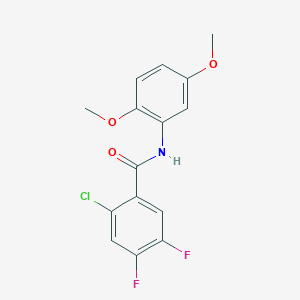 molecular formula C15H12ClF2NO3 B5740228 2-chloro-N-(2,5-dimethoxyphenyl)-4,5-difluorobenzamide 