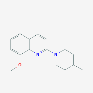 molecular formula C17H22N2O B5740229 8-methoxy-4-methyl-2-(4-methyl-1-piperidinyl)quinoline 