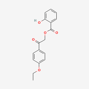 molecular formula C17H16O5 B5740236 2-(4-ethoxyphenyl)-2-oxoethyl salicylate 