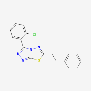molecular formula C17H13ClN4S B5740238 3-(2-chlorophenyl)-6-(2-phenylethyl)[1,2,4]triazolo[3,4-b][1,3,4]thiadiazole 