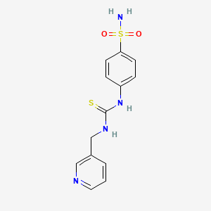 molecular formula C13H14N4O2S2 B5740257 4-({[(3-pyridinylmethyl)amino]carbonothioyl}amino)benzenesulfonamide 