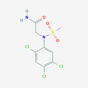 molecular formula C9H9Cl3N2O3S B5740259 N~2~-(methylsulfonyl)-N~2~-(2,4,5-trichlorophenyl)glycinamide 