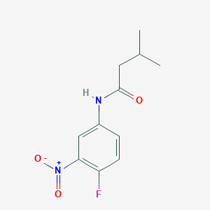 molecular formula C11H13FN2O3 B5740271 N-(4-fluoro-3-nitrophenyl)-3-methylbutanamide 