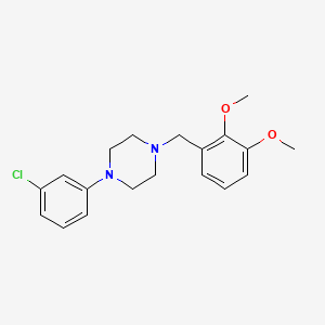 molecular formula C19H23ClN2O2 B5740289 1-(3-chlorophenyl)-4-(2,3-dimethoxybenzyl)piperazine 