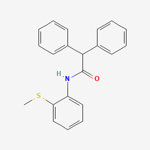 molecular formula C21H19NOS B5740297 N-[2-(methylthio)phenyl]-2,2-diphenylacetamide 