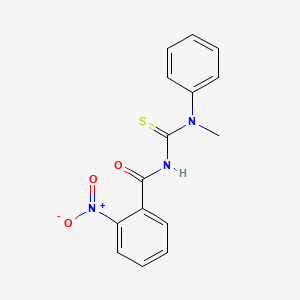 molecular formula C15H13N3O3S B5740314 N-{[methyl(phenyl)amino]carbonothioyl}-2-nitrobenzamide 