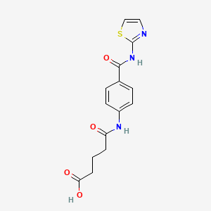 molecular formula C15H15N3O4S B5740319 5-oxo-5-({4-[(1,3-thiazol-2-ylamino)carbonyl]phenyl}amino)pentanoic acid 