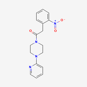 molecular formula C17H18N4O3 B5740328 1-[(2-nitrophenyl)acetyl]-4-(2-pyridinyl)piperazine 