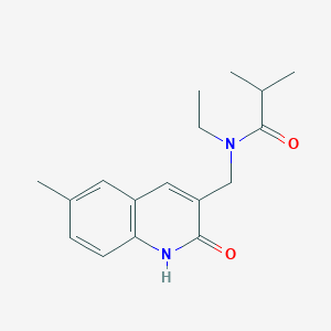 N-ethyl-N-[(2-hydroxy-6-methyl-3-quinolinyl)methyl]-2-methylpropanamide