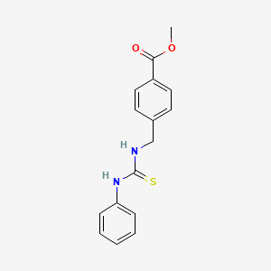 molecular formula C16H16N2O2S B5740345 methyl 4-{[(anilinocarbonothioyl)amino]methyl}benzoate 