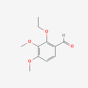 molecular formula C11H14O4 B574036 2-乙氧基-3,4-二甲氧基苯甲醛 CAS No. 189831-71-8
