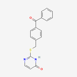 molecular formula C18H14N2O2S B5740395 (4-{[(4-hydroxy-2-pyrimidinyl)thio]methyl}phenyl)(phenyl)methanone 