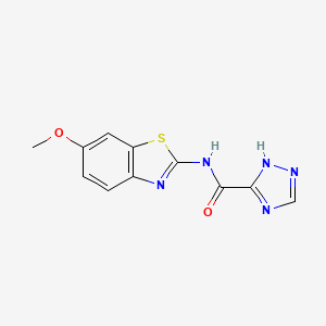 molecular formula C11H9N5O2S B5740403 N-(6-methoxy-1,3-benzothiazol-2-yl)-1H-1,2,4-triazole-3-carboxamide 