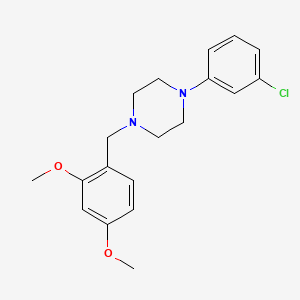 molecular formula C19H23ClN2O2 B5740434 1-(3-chlorophenyl)-4-(2,4-dimethoxybenzyl)piperazine 