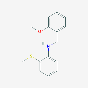 molecular formula C15H17NOS B5740439 (2-methoxybenzyl)[2-(methylthio)phenyl]amine 