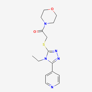 molecular formula C15H19N5O2S B5740471 4-({[4-ethyl-5-(4-pyridinyl)-4H-1,2,4-triazol-3-yl]thio}acetyl)morpholine 