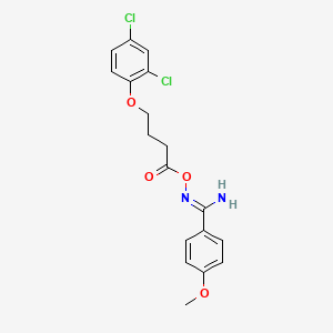 molecular formula C18H18Cl2N2O4 B5740475 N'-{[4-(2,4-dichlorophenoxy)butanoyl]oxy}-4-methoxybenzenecarboximidamide 