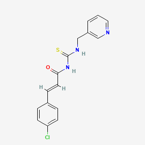 molecular formula C16H14ClN3OS B5740499 3-(4-chlorophenyl)-N-{[(3-pyridinylmethyl)amino]carbonothioyl}acrylamide 