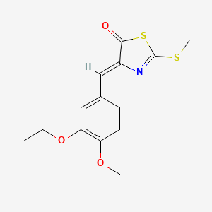 molecular formula C14H15NO3S2 B5740514 4-(3-ethoxy-4-methoxybenzylidene)-2-(methylthio)-1,3-thiazol-5(4H)-one 