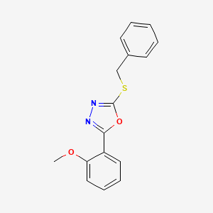 molecular formula C16H14N2O2S B5740538 2-(苄硫基)-5-(2-甲氧基苯基)-1,3,4-恶二唑 