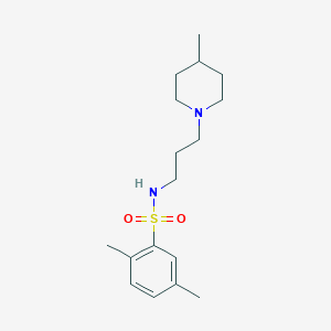 molecular formula C17H28N2O2S B5740551 2,5-dimethyl-N-[3-(4-methyl-1-piperidinyl)propyl]benzenesulfonamide 