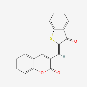 molecular formula C18H10O3S B5740556 3-[(3-oxo-1-benzothien-2(3H)-ylidene)methyl]-2H-chromen-2-one 
