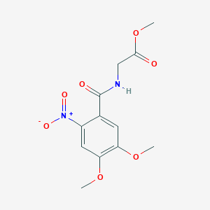 molecular formula C12H14N2O7 B5740563 methyl N-(4,5-dimethoxy-2-nitrobenzoyl)glycinate 