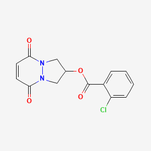 molecular formula C14H11ClN2O4 B5740571 5,8-dioxo-2,3,5,8-tetrahydro-1H-pyrazolo[1,2-a]pyridazin-2-yl 2-chlorobenzoate 