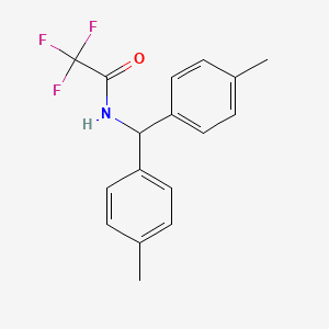 molecular formula C17H16F3NO B5740573 N-[bis(4-methylphenyl)methyl]-2,2,2-trifluoroacetamide 