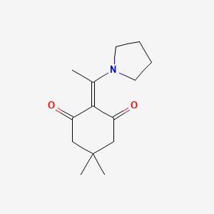 molecular formula C14H21NO2 B5740579 5,5-dimethyl-2-[1-(1-pyrrolidinyl)ethylidene]-1,3-cyclohexanedione 