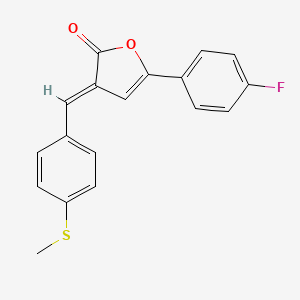 molecular formula C18H13FO2S B5740590 5-(4-fluorophenyl)-3-[4-(methylthio)benzylidene]-2(3H)-furanone 