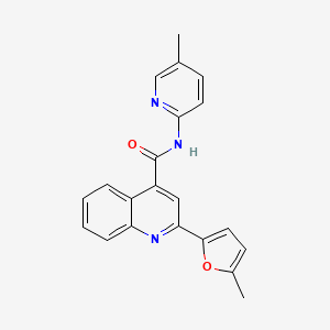 molecular formula C21H17N3O2 B5740609 2-(5-methyl-2-furyl)-N-(5-methyl-2-pyridinyl)-4-quinolinecarboxamide 