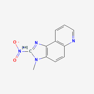 molecular formula C11H8N4O2 B574061 3-Methyl-2-nitro-3H-imidazo[4,5-F]quinoline-2-14C CAS No. 161406-39-9