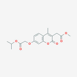 molecular formula C18H20O7 B5740619 methyl [7-(2-isopropoxy-2-oxoethoxy)-4-methyl-2-oxo-2H-chromen-3-yl]acetate 