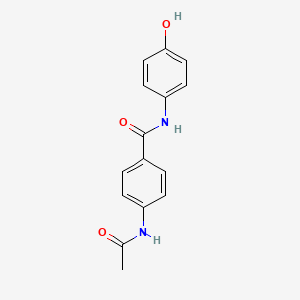molecular formula C15H14N2O3 B5740625 4-(acetylamino)-N-(4-hydroxyphenyl)benzamide CAS No. 57790-88-2