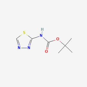 molecular formula C7H11N3O2S B574064 tert-Butyl 1,3,4-thiadiazol-2-ylcarbamate CAS No. 160416-00-2