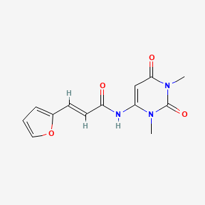 molecular formula C13H13N3O4 B5740647 N-(1,3-dimethyl-2,6-dioxo-1,2,3,6-tetrahydro-4-pyrimidinyl)-3-(2-furyl)acrylamide 
