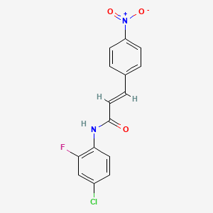 molecular formula C15H10ClFN2O3 B5740654 N-(4-chloro-2-fluorophenyl)-3-(4-nitrophenyl)acrylamide 