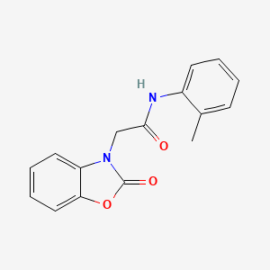 molecular formula C16H14N2O3 B5740659 N-(2-methylphenyl)-2-(2-oxo-1,3-benzoxazol-3(2H)-yl)acetamide 