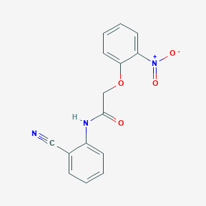 molecular formula C15H11N3O4 B5740662 N-(2-cyanophenyl)-2-(2-nitrophenoxy)acetamide 