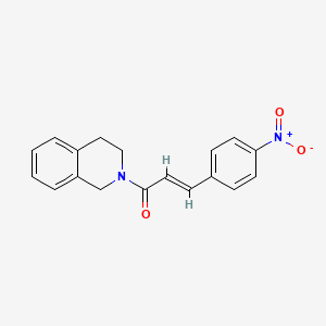 molecular formula C18H16N2O3 B5740670 2-[3-(4-nitrophenyl)acryloyl]-1,2,3,4-tetrahydroisoquinoline 