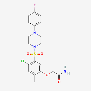 2-(4-chloro-5-{[4-(4-fluorophenyl)-1-piperazinyl]sulfonyl}-2-methylphenoxy)acetamide