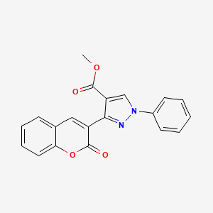 molecular formula C20H14N2O4 B5740720 methyl 3-(2-oxo-2H-chromen-3-yl)-1-phenyl-1H-pyrazole-4-carboxylate 