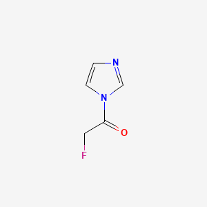 molecular formula C5H5FN2O B574073 Ethanone, 2-fluoro-1-(1H-imidazol-1-yl)- CAS No. 161468-13-9