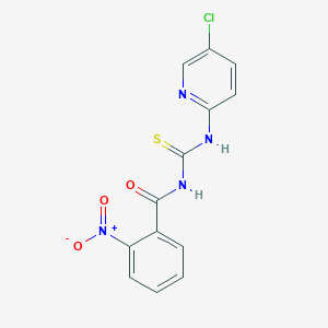 molecular formula C13H9ClN4O3S B5740748 N-{[(5-chloro-2-pyridinyl)amino]carbonothioyl}-2-nitrobenzamide 