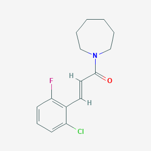 molecular formula C15H17ClFNO B5740760 1-[3-(2-chloro-6-fluorophenyl)acryloyl]azepane 